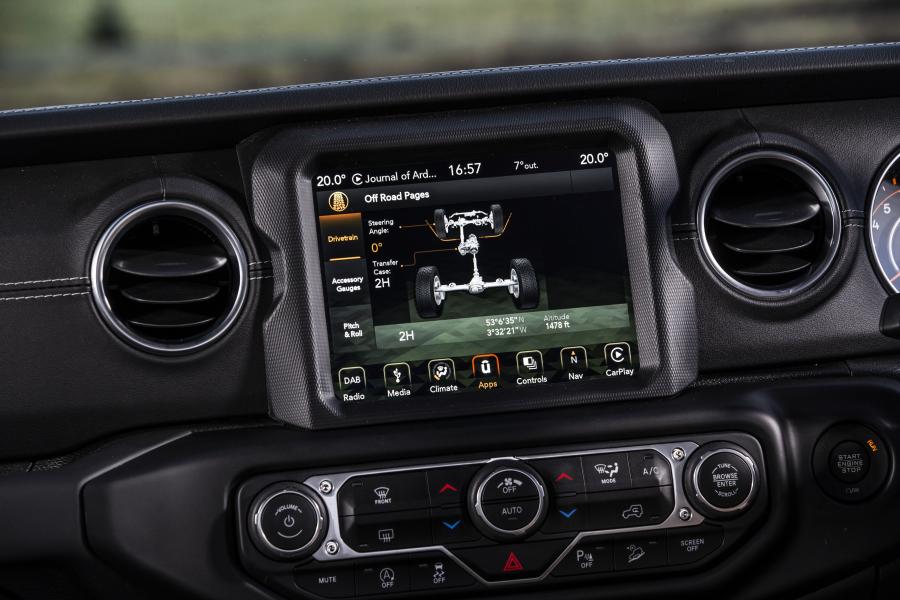 Детали интерьера Jeep Wrangler Unlimited Rubicon (JL) 2019 года  (UK) (фото 20 из 23)
